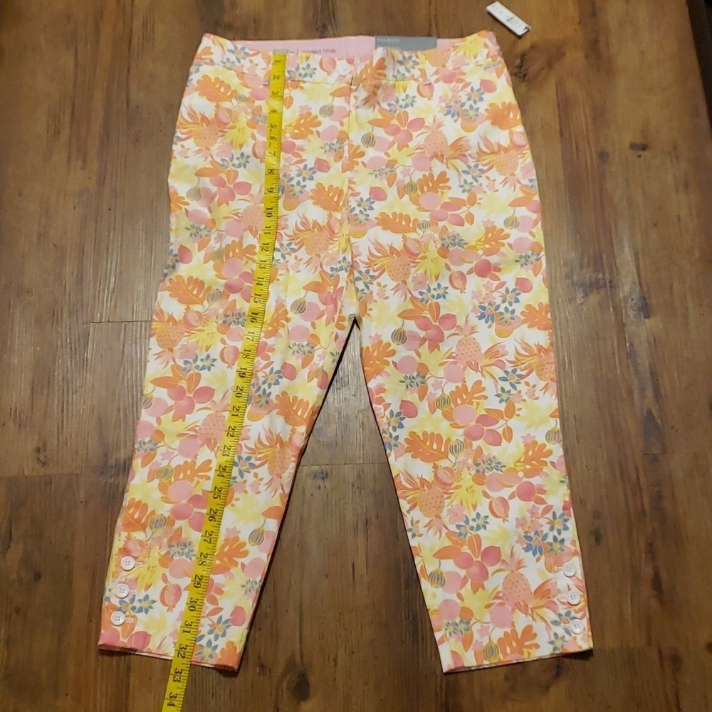 Talbots perfect crop floral capri pants NEW pastels